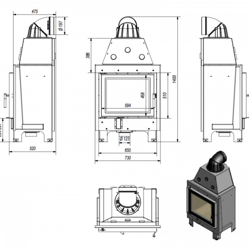 MBZ 14-16 kW cu Recuperator MBZ 14-16 kW cu Recuperator