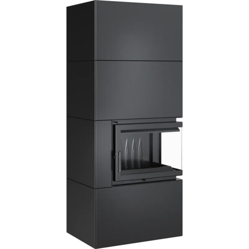 SIMPLE BOX dreapta negru - semineu complet SIMPLE BOX dreapta negru - semineu complet
