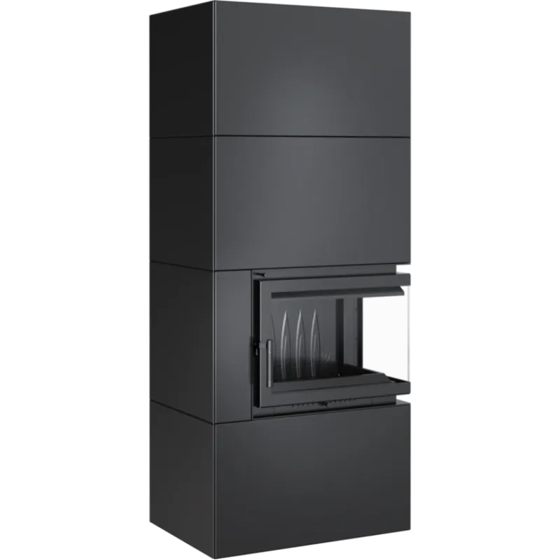 SIMPLE BOX dreapta negru - semineu complet SIMPLE BOX dreapta negru - semineu complet
