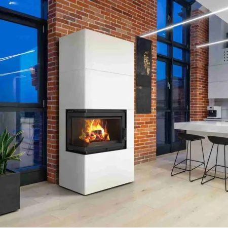 SIMPLE BOX stanga alb - semineu complet 