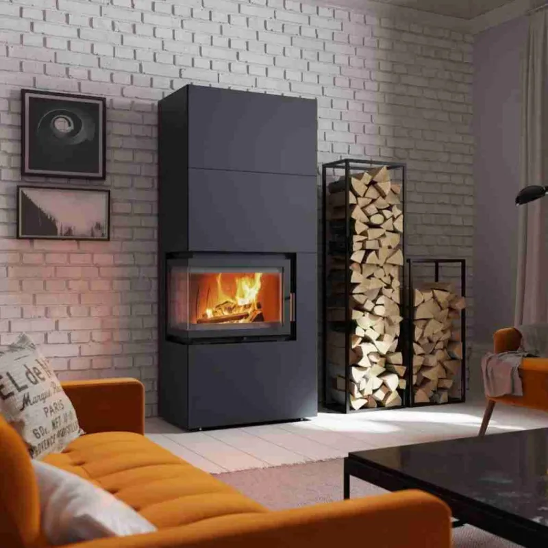 SIMPLE BOX stanga negru - semineu complet SIMPLE BOX stanga negru - semineu complet