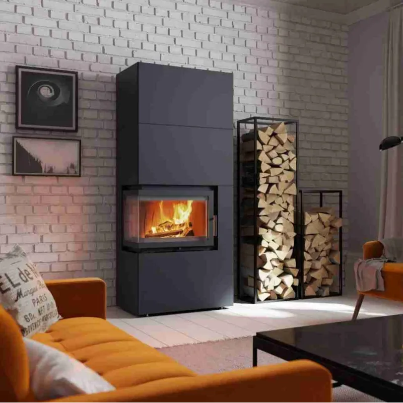 SIMPLE BOX stanga negru - semineu complet SIMPLE BOX stanga negru - semineu complet