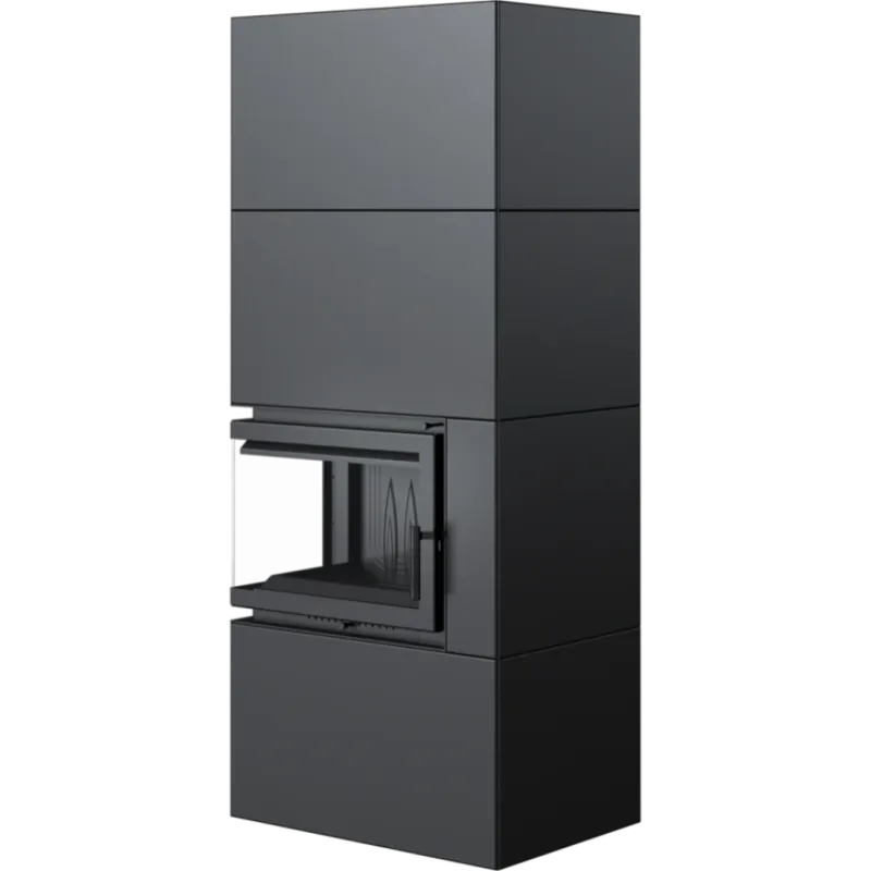 SIMPLE BOX stanga negru - semineu complet SIMPLE BOX stanga negru - semineu complet
