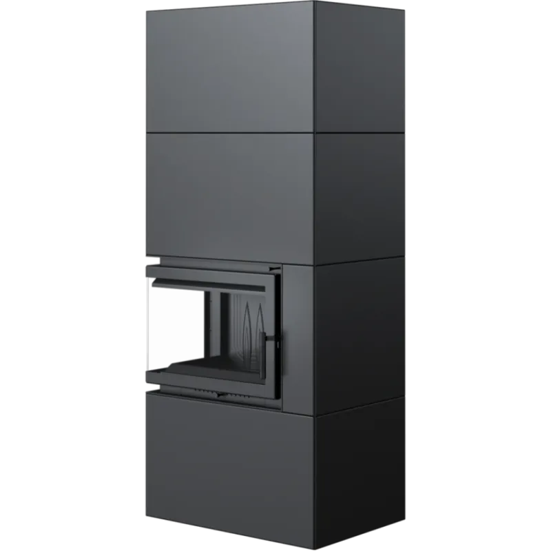 SIMPLE BOX stanga negru - semineu complet SIMPLE BOX stanga negru - semineu complet