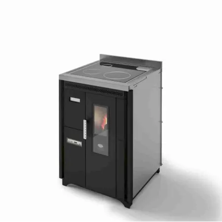 SOBA PE PELETI NINA 7.5KW - NEGRU - INCASTRABILA