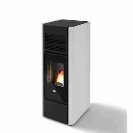 SOBA PELETI 15KW - INES ALB - 2 Ventilatoare