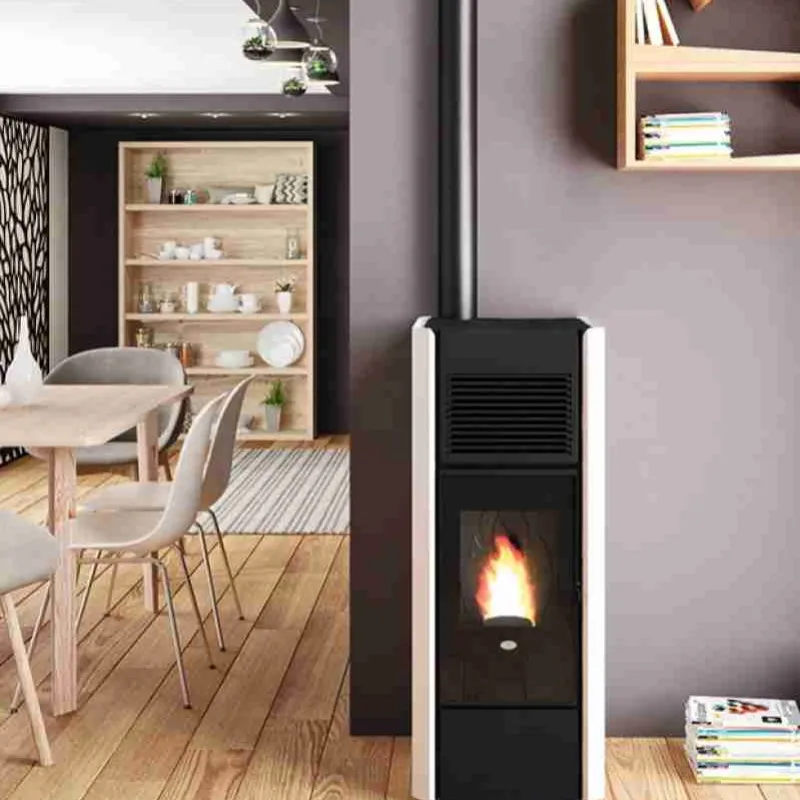 SOBA PELETI 15KW - INES ALB - 2 Ventilatoare SOBA PELETI 15KW - INES ALB - 2 Ventilatoare