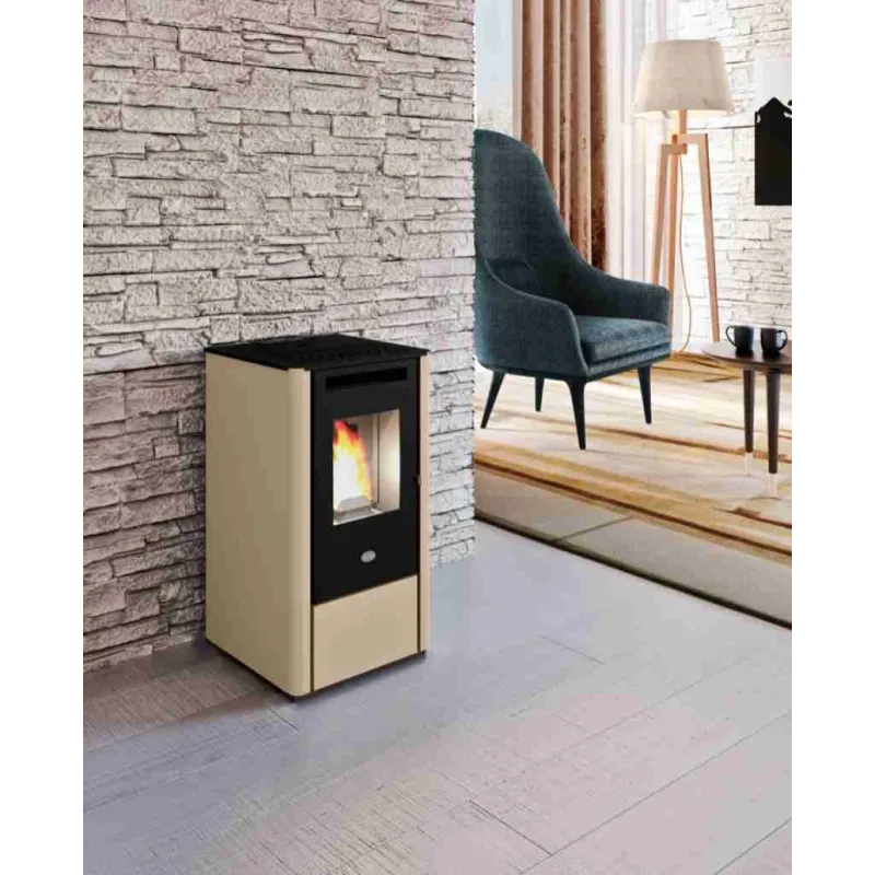 SOBA PELETI 9.5KW - KALI NERO + piese racordare SOBA PELETI 9.5KW - KALI NERO + piese racordare