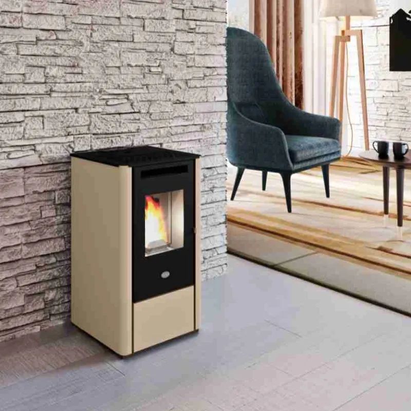 SOBA PELETI 9.5KW - KALI NERO + piese racordare SOBA PELETI 9.5KW - KALI NERO + piese racordare