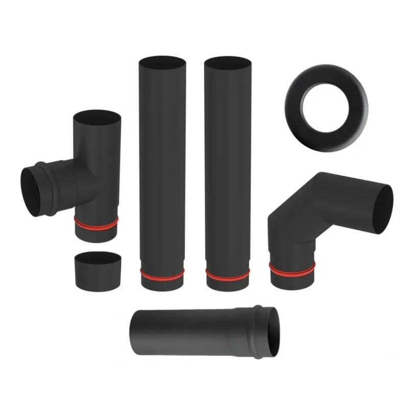 Soba pe peleti Elsa - 9.5kW Negru + piese racordare Soba pe peleti Elsa - 9.5kW Negru + piese racordare