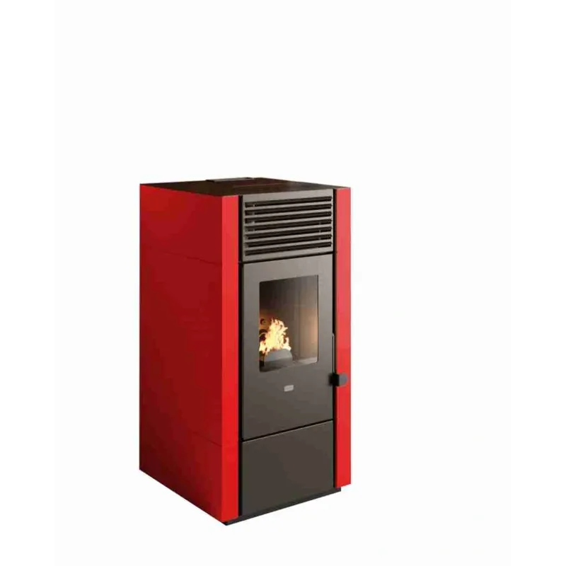 Soba pe peleti Poly - 9.5kW Rubin + piese racordare Soba pe peleti Poly - 9.5kW Rubin + piese racordare