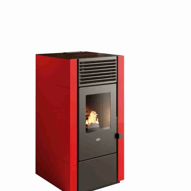 Soba pe peleti Poly - 9.5kW Rubin + piese racordare Soba pe peleti Poly - 9.5kW Rubin + piese racordare