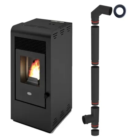 SOBA PE PELETI RITA 9KW - NEGRU + piese racordare