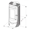 Soba de fonta TALA, 84%, 6-8 kw, A+