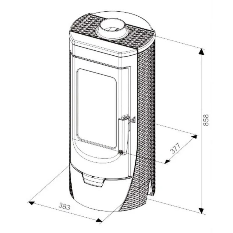 Soba de fonta TALA, 84%, 6-8 kw, A+