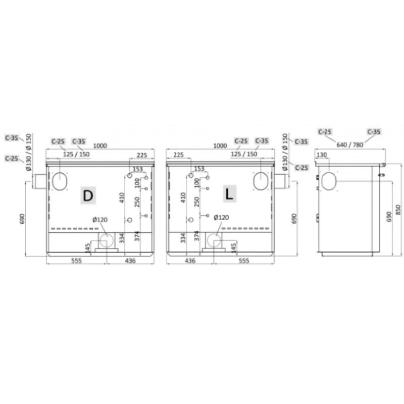 Soba centrala cu plita si cuptor CEZARA 25, 25kw