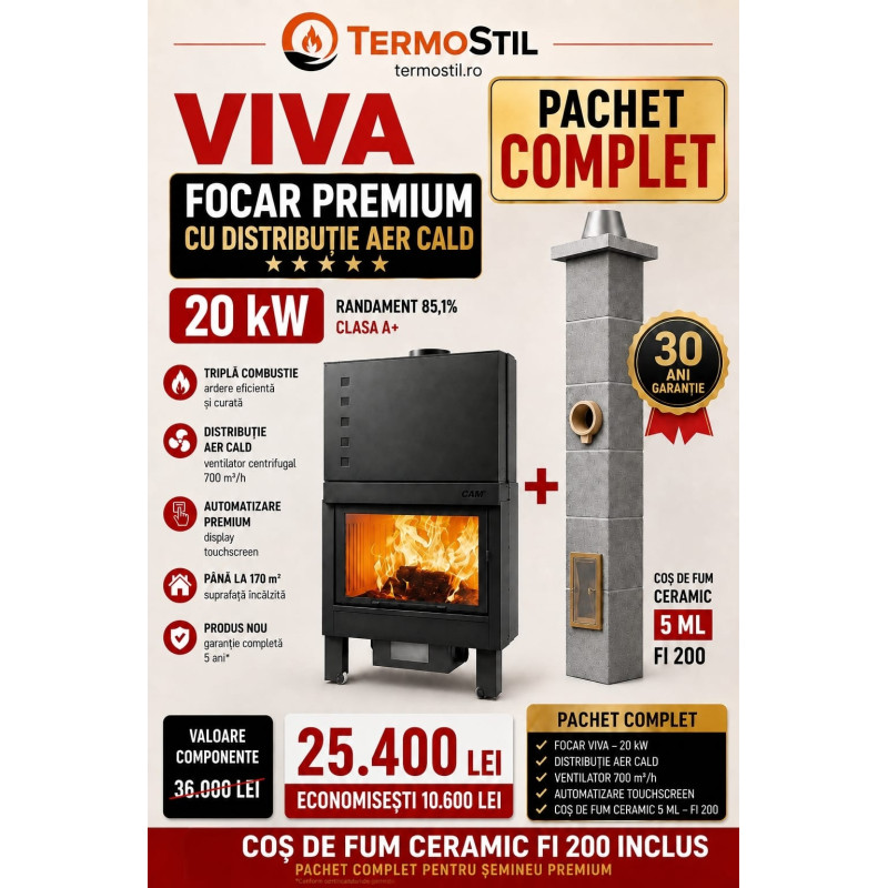 PACHET VIVA - Focar Premium + Cos de Fum Ceramic
